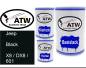 Preview: Jeep, Black, X8 / DX8 / 601: 500ml Lackdose + 500ml Klarlack + 250ml Härter - Set, von ATW Autoteile West.